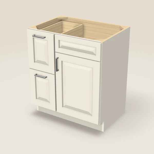 30" Vanity with Drawers Left — Townplace Crema, 3D picture
