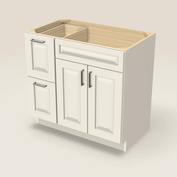36" Vanity with Drawers Left — Townplace Crema, 3D picture