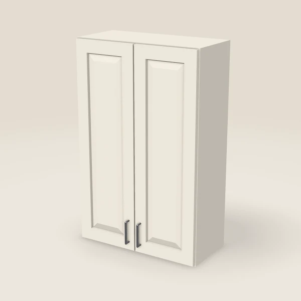 27" Wall Cabinet — 42" High, Double Door — Townplace Crema, 3D picture