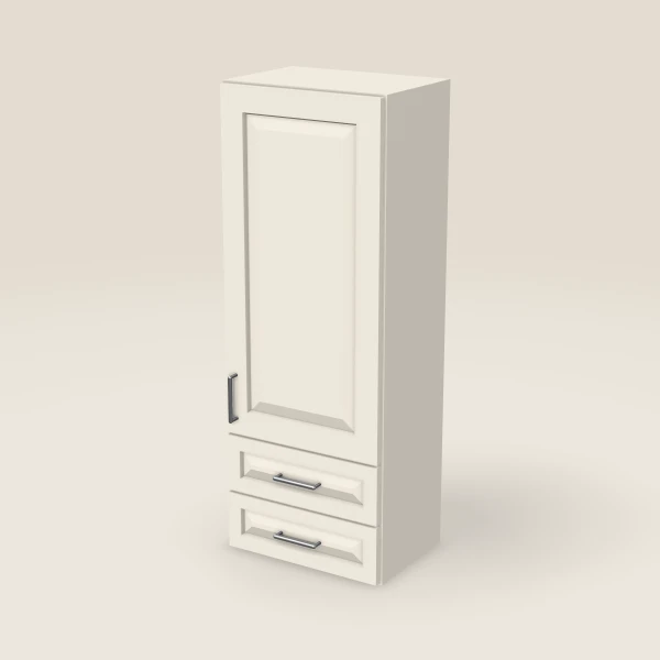 18" Wall Cabinet with 2 Drawers — 48" High — Townplace Crema, 3D picture