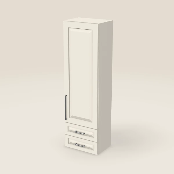 18" Wall Cabinet with 2 Drawers — 60" High — Townplace Crema, 3D picture