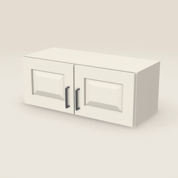 30" Wall Cabinet — 12" High, Double Door — Townplace Crema, 3D picture