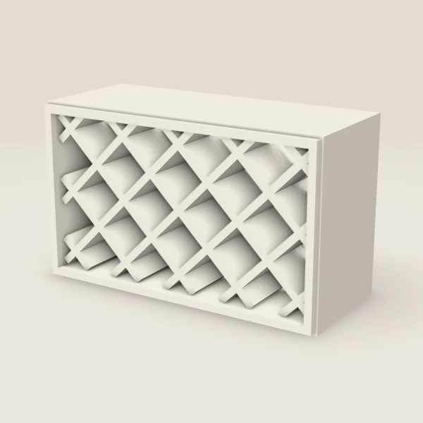 30" Wine Rack Wall Cabinet — 18" High — Townplace Crema, 3D picture