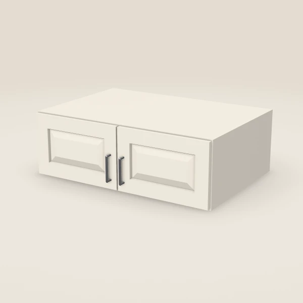 36" Wall Cabinet — 12" High, 24" Deep, Double Door — Townplace Crema, 3D picture