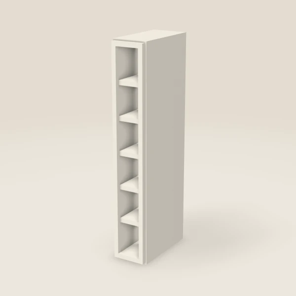 6" Wall Cube — 36" High, 6 Cubes — Townplace Crema, 3D picture