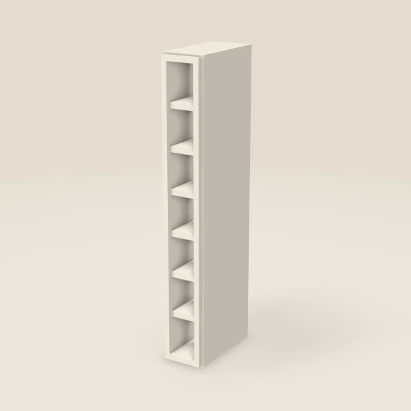 6" Wall Cube — 42" High, 7 Cubes — Townplace Crema, 3D picture