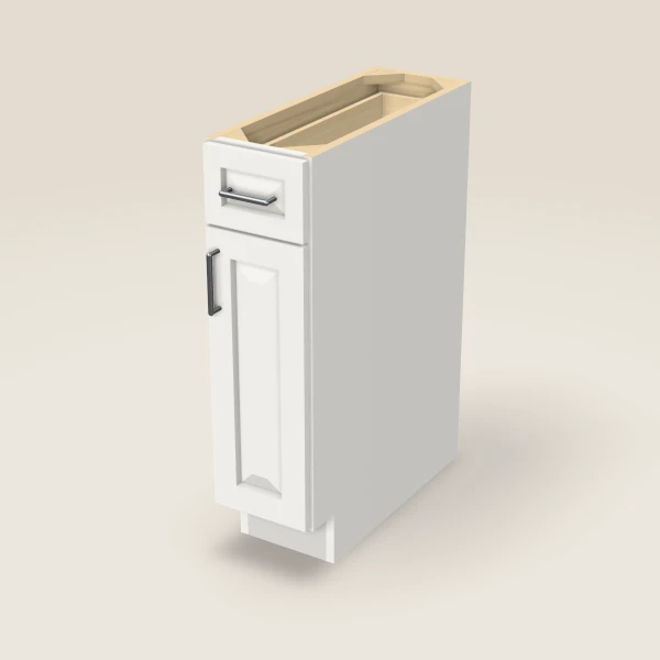 9" Base Cabinet — Uptown White, 3D picture