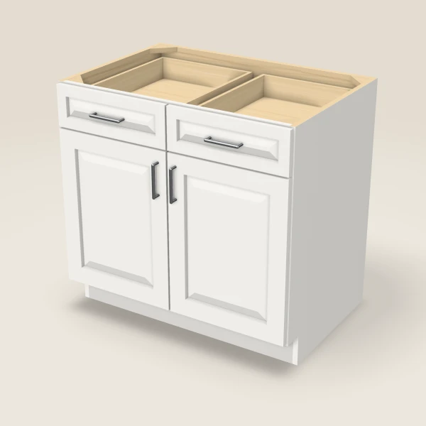 36" Base Cabinet — Double Door — Uptown White, 3D picture