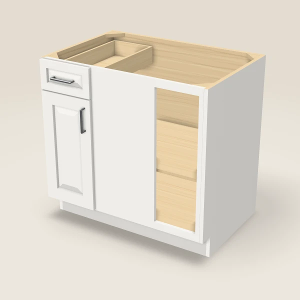 Base Blind Corner — fills 39–42" — Uptown White, 3D picture