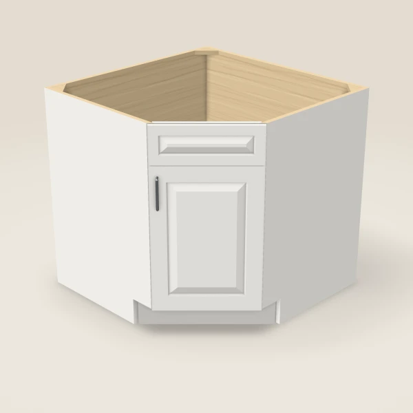 Diagonal Corner Sink Base — 36" — Uptown White, 3D picture