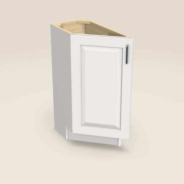 12" Base Transitional — Left — Uptown White, 3D picture