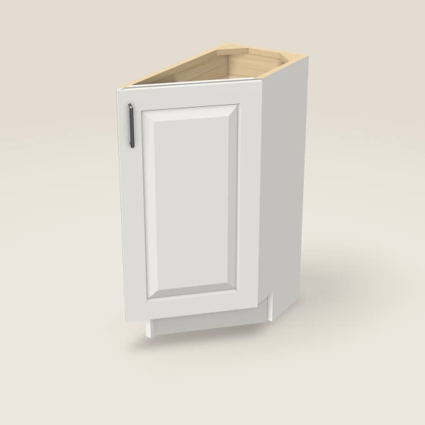 12" Base Transitional — Right — Uptown White, 3D picture