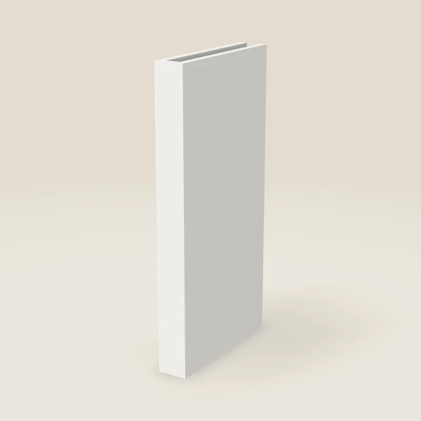 Columna de 3", pared — 30" de alto, 15" de fondo — Uptown White, imagen en 3D