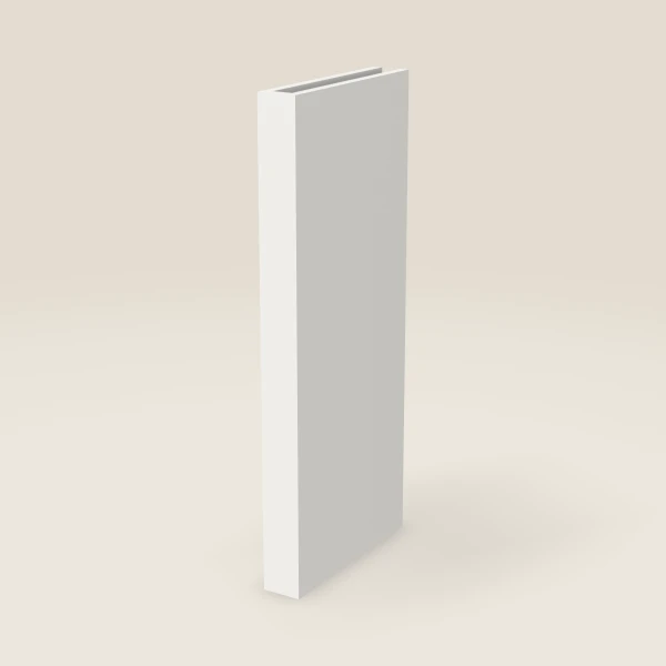 Columna de 3", pared — 36" de alto, 15" de fondo — Uptown White, imagen en 3D