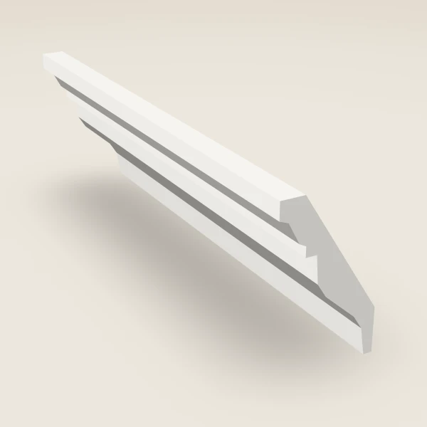 Classic Crown Molding — 4½" × 96" — Uptown White, 3D picture