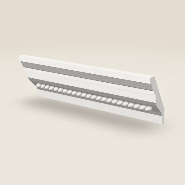 Rope Crown Molding — 4½" × 96" — Uptown White, 3D picture