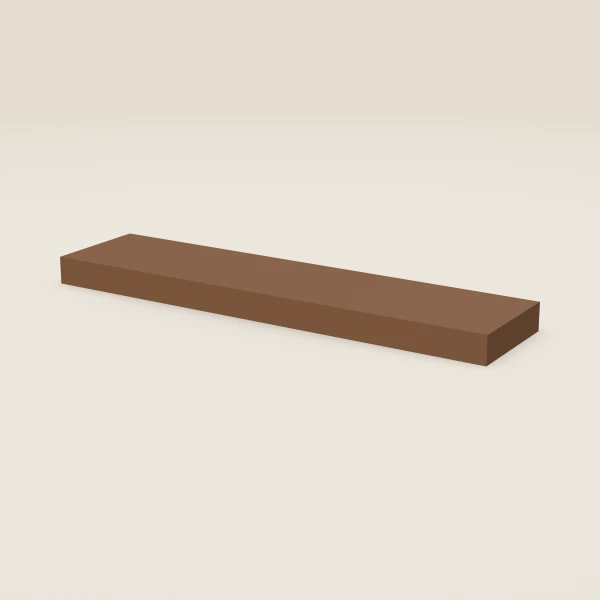 42" Floating Shelf, Brown — Uptown White, 3D picture