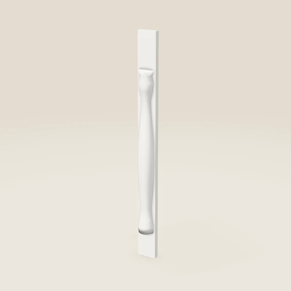 Pata completa LEG83 — 34½" de alto — Uptown White, imagen en 3D