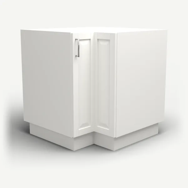 Lazy Susan Corner Cabinet — 33" — Uptown White, 3D picture