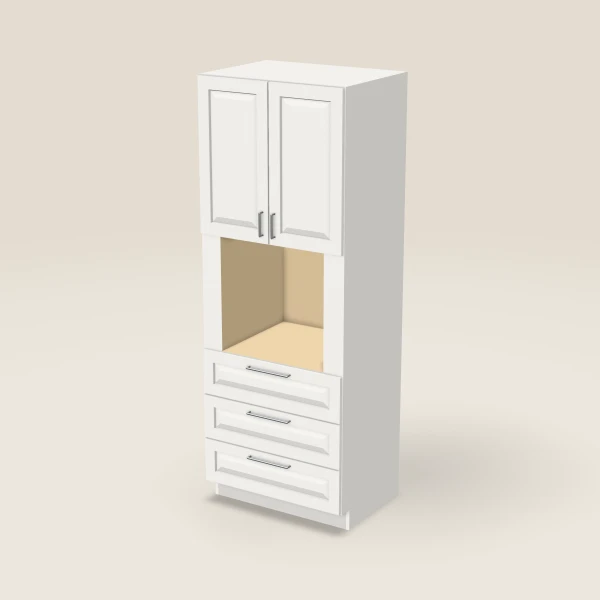 33" Oven Cabinet — 90" High — Uptown White, 3D picture