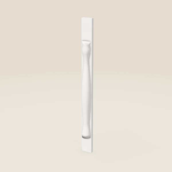Media pata POLE75-W336 — 36" de alto — Uptown White, imagen en 3D