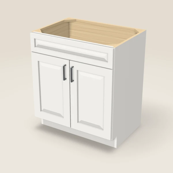 30" Vanity, Doors Only — Uptown White, 3D picture