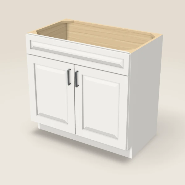 36" Vanity, Doors Only — Uptown White, 3D picture