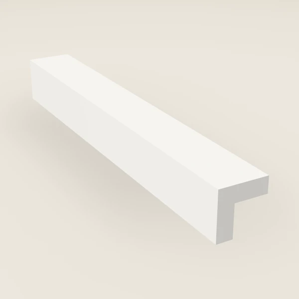 Outside Corner Molding — 8' — Uptown White, 3D picture