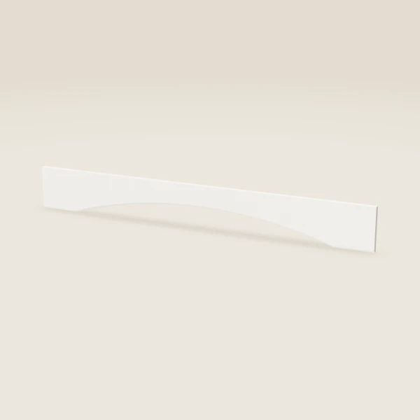 48" Arched Valance, Profile B — 6" High — Uptown White, 3D picture