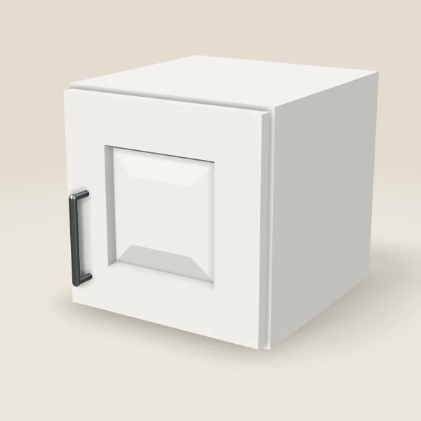 12" Wall Cabinet — 12" High — Uptown White, 3D picture