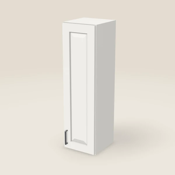 12" Wall Cabinet — 42" High — Uptown White, 3D picture