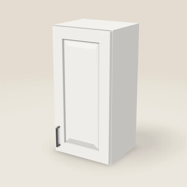 15" Wall Cabinet — 30" High — Uptown White, 3D picture