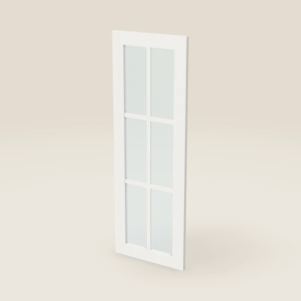 Glass Door with Mullion for W1542 (14½" × 41-5/16") — Uptown White, 3D picture