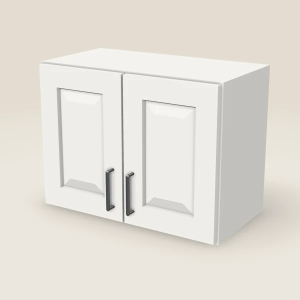 24" Wall Cabinet — 18" High, Double Door — Uptown White, 3D picture