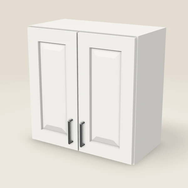 24" Wall Cabinet — 24" High, Double Door — Uptown White, 3D picture