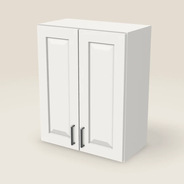 24" Wall Cabinet — 30" High, Double Door — Uptown White, 3D picture