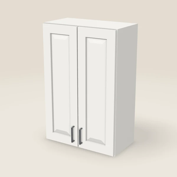 24" Wall Cabinet — 36" High, Double Door — Uptown White, 3D picture