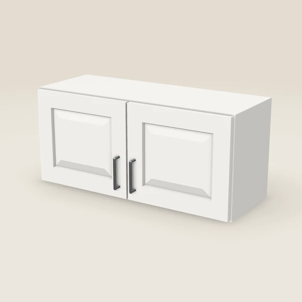 33" Wall Cabinet — 15" High, Double Door — Uptown White, 3D picture