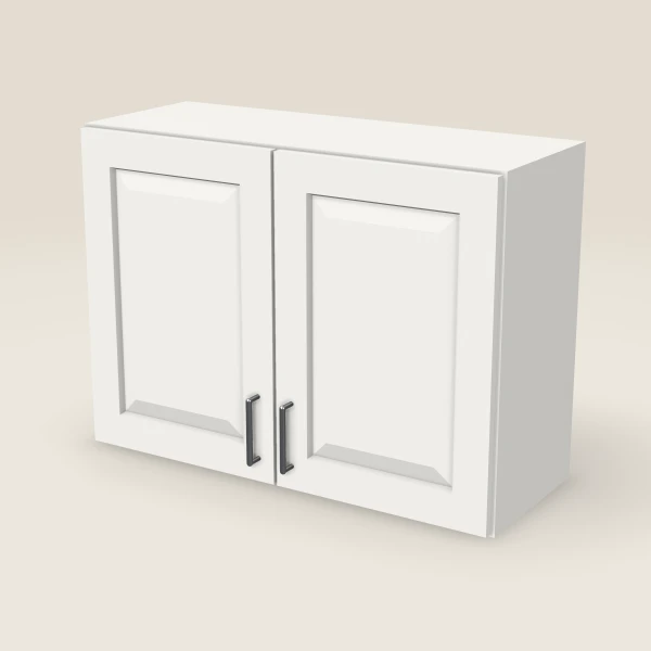 33" Wall Cabinet — 24" High, Double Door — Uptown White, 3D picture