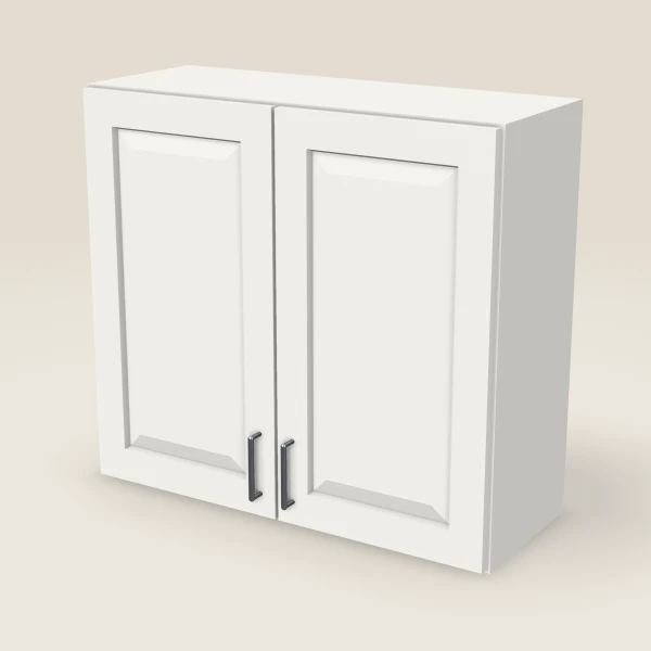 33" Wall Cabinet — 30" High, Double Door — Uptown White, 3D picture