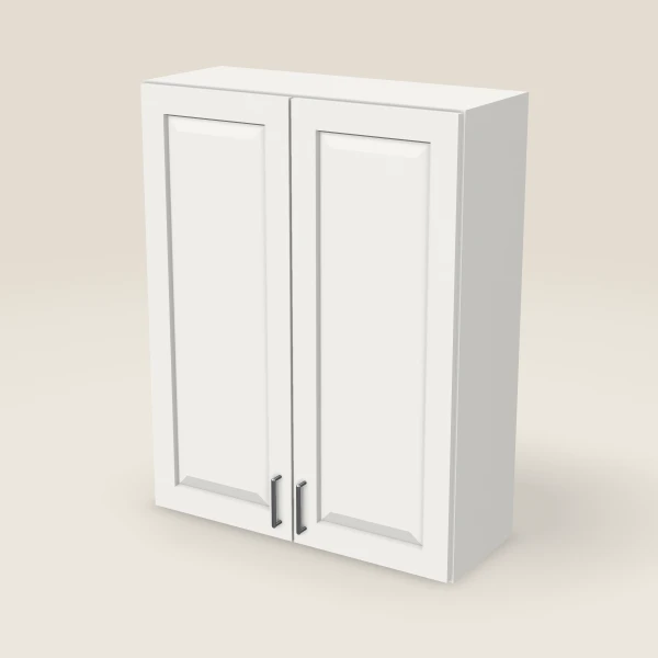 33" Wall Cabinet — 42" High, Double Door — Uptown White, 3D picture
