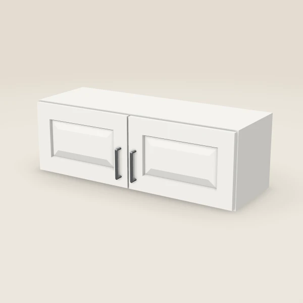 36" Wall Cabinet — 12" High, Double Door — Uptown White, 3D picture