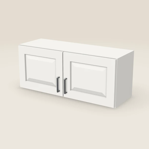 36" Wall Cabinet — 15" High, Double Door — Uptown White, 3D picture