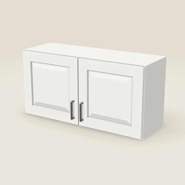 36" Wall Cabinet — 18" High, Double Door — Uptown White, 3D picture