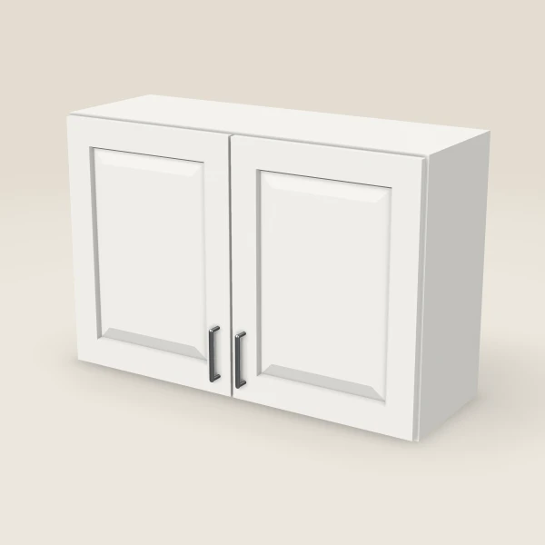 36" Wall Cabinet — 24" High, Double Door — Uptown White, 3D picture