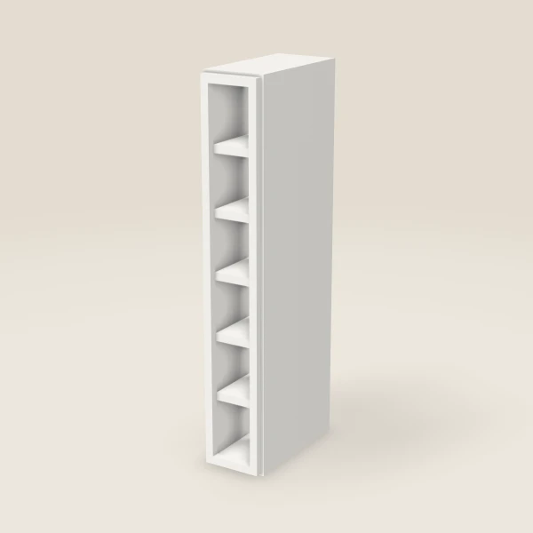 6" Wall Cube — 36" High, 6 Cubes — Uptown White, 3D picture