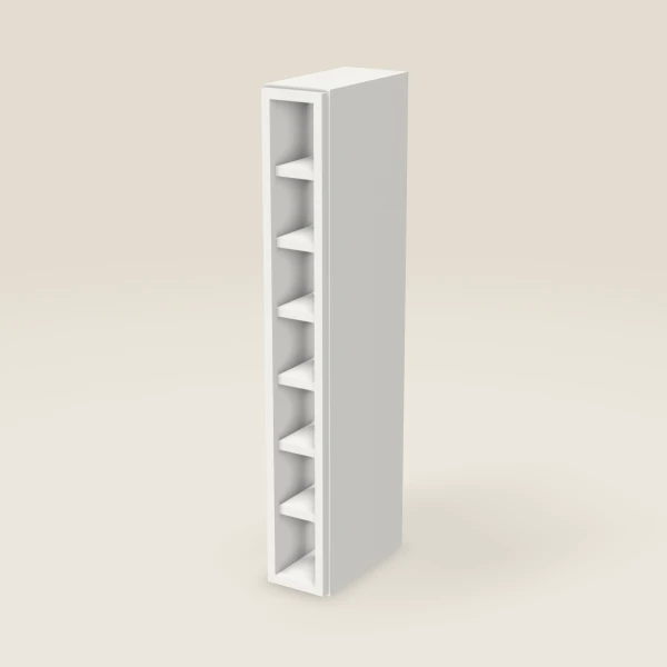 6" Wall Cube — 42" High, 7 Cubes — Uptown White, 3D picture