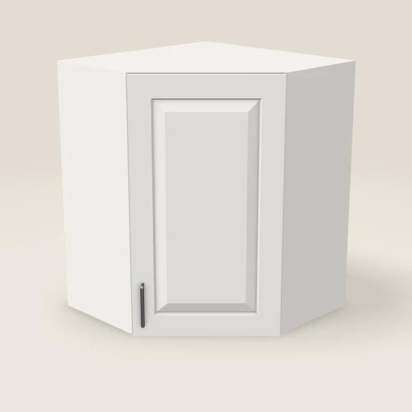 24" Wall Diagonal Corner — 30" High — Uptown White, 3D picture