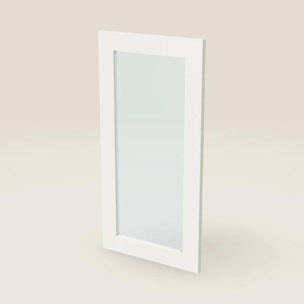 Glass Door for WDC2430 (14-11/16" × 29-5/16") — Uptown White, 3D picture