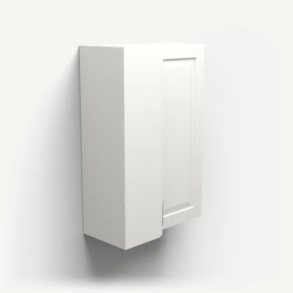 24" Wall Corner Cabinet, Bi-Fold Door — 36" High — Uptown White, 3D picture